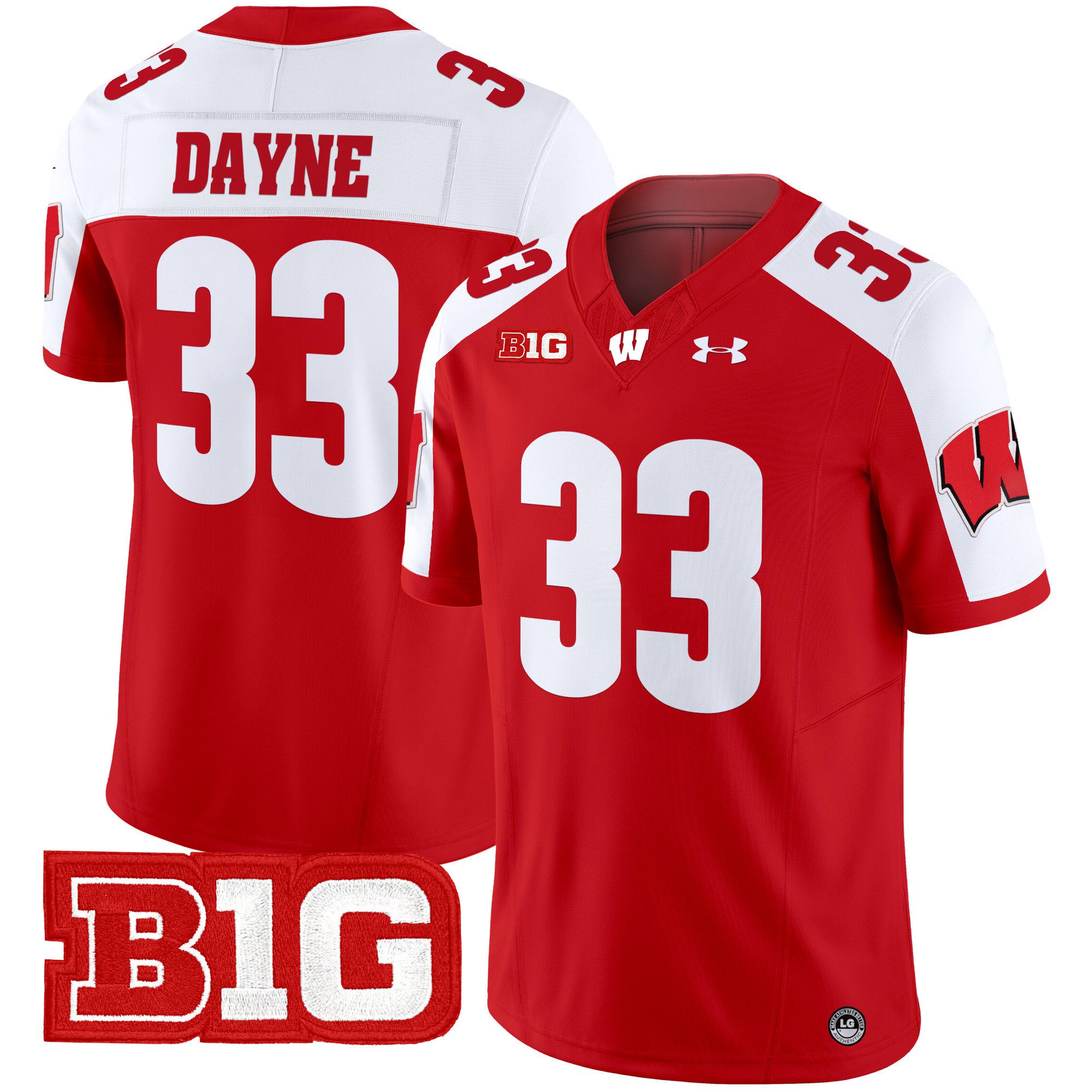 Men Wisconsin Badgers #33 Dayne Red 2024 Vapor Limited NCAA Jersey